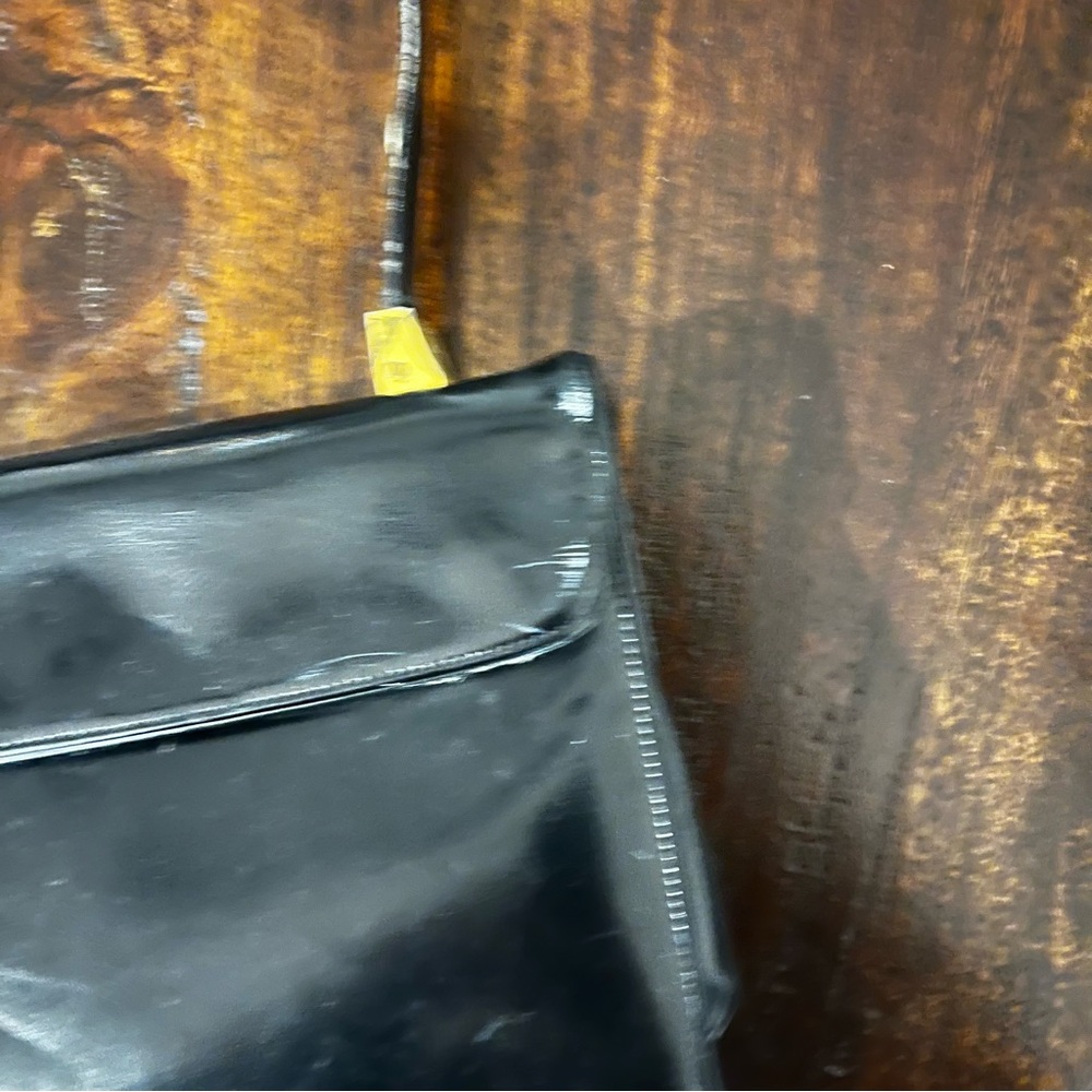 Koret Chic Black Leather Shoulder Bag with Red Inside and Gold Accents - Picture 9 of 10